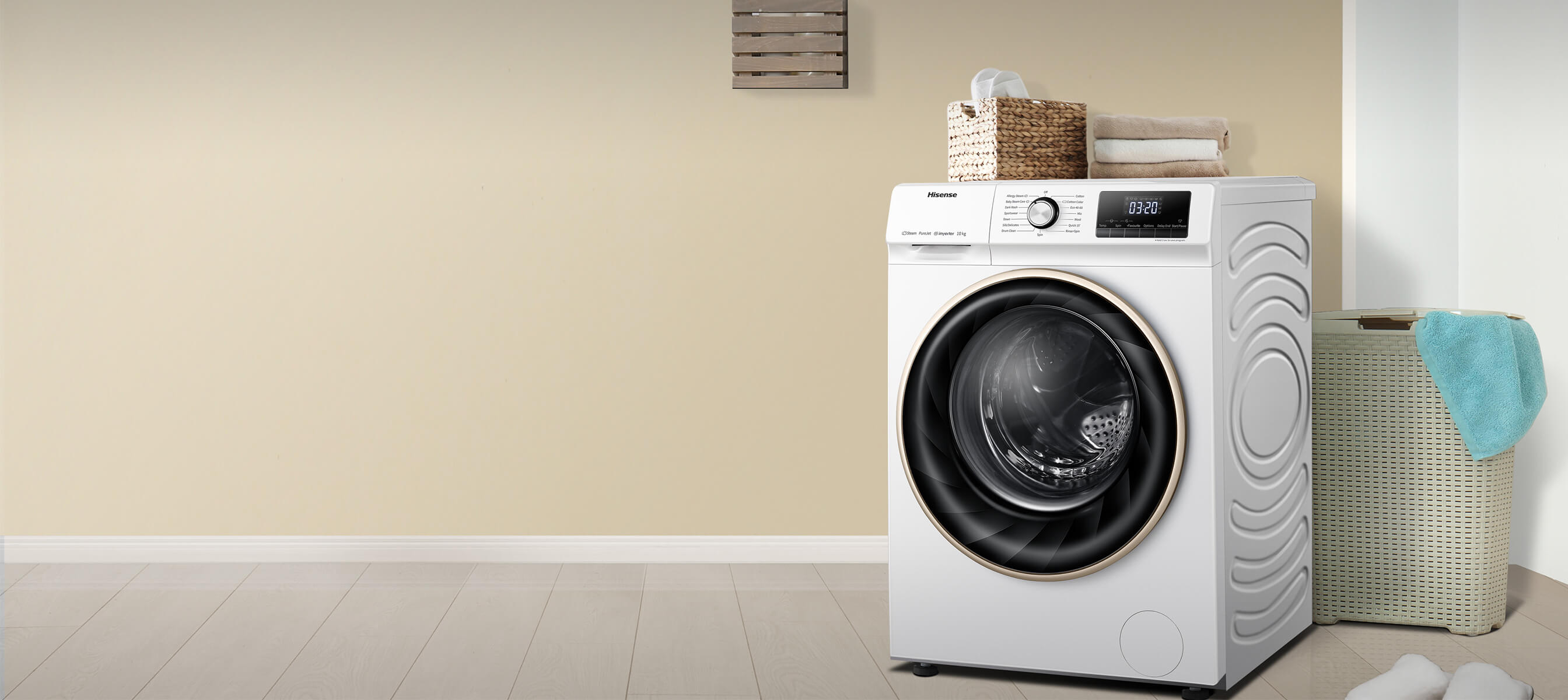 Hisense Front Load Washer and Dryer WDQY1014EVJM