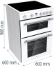 COOKER F66GFC3E4L212-CC HDE3211BWUK HSN 8 COOKER F66GFC3E4L212-CC HDE3211BWUK HSN 8