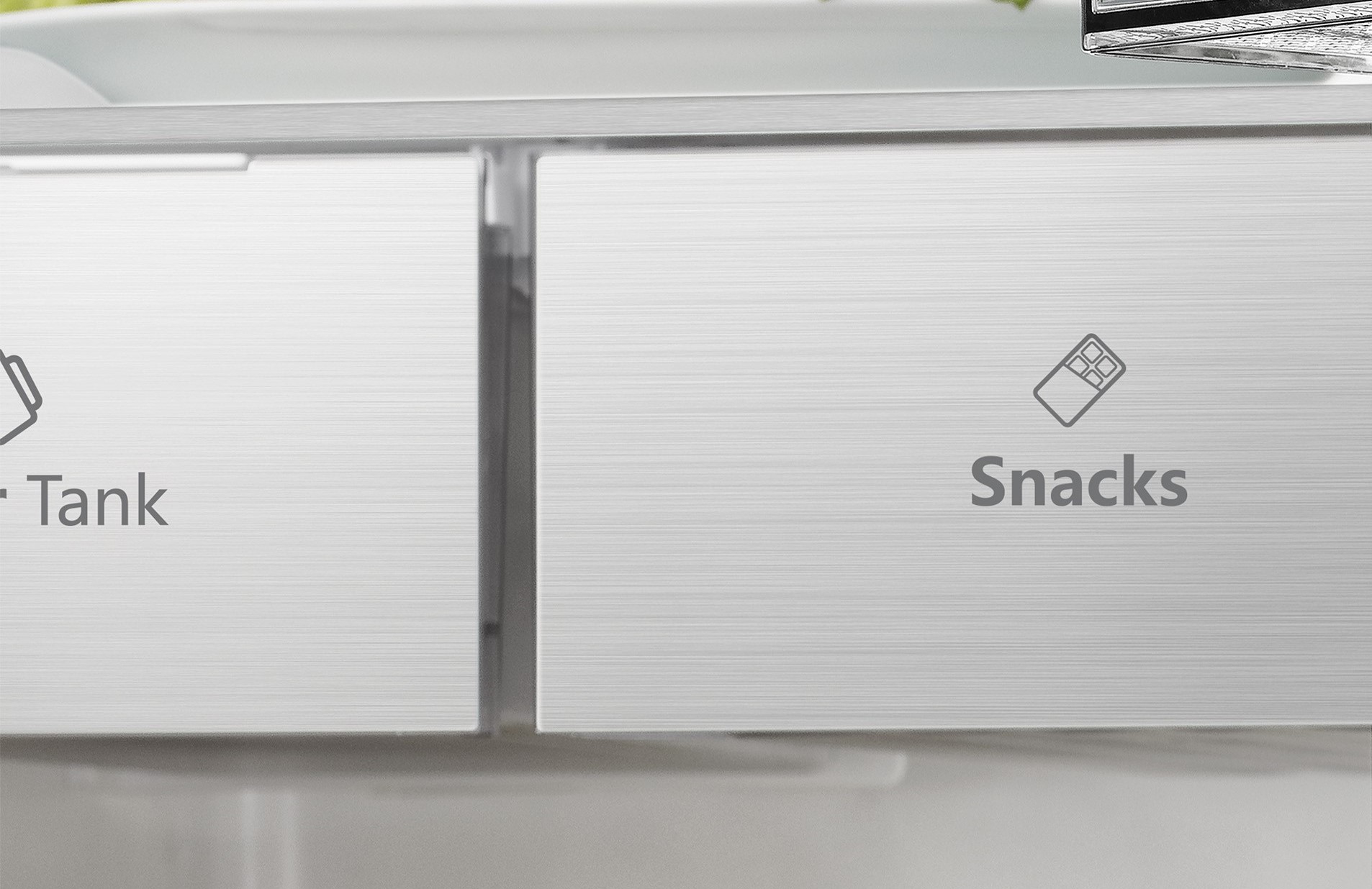 A close up of the RS818 fridge snack drawers A close up of the RS818 fridge snack drawers